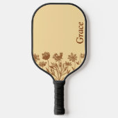 Elegant monogram - Minimalistische Wildflower Pickleball Paddle (Voorkant)