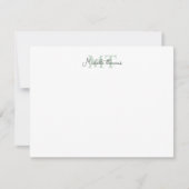 Elegant Monogram Modern Chic Script Naam Notitiekaartje (Voorkant)