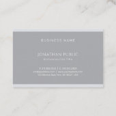 Elegant Monogram Modern Eenvoudig Grijs Sjabloon Visitekaartje (Achterkant)