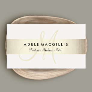 Elegant Monogram Modern Faux Gold Foil Visitekaartje