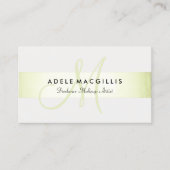 Elegant Monogram Modern Faux Lime Green Folie Visitekaartje (Voorkant)