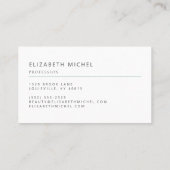 Elegant monogram modern geworpen professioneel visitekaartje (Achterkant)