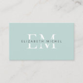 Elegant monogram modern geworpen professioneel visitekaartje (Voorkant)