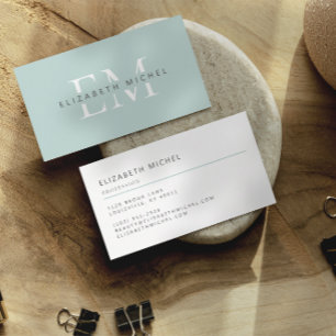 Elegant monogram modern geworpen professioneel visitekaartje