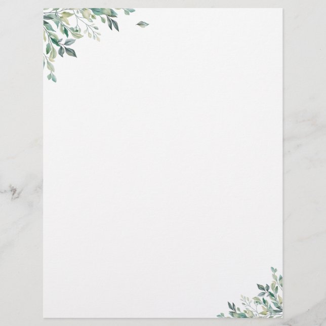 Elegant Monogram Modern Letterhead Briefhoofd (Voorkant)