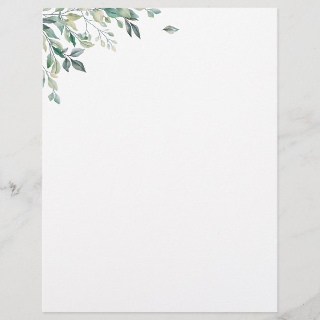 Elegant Monogram Modern Letterhead Briefhoofd (Voorkant)