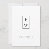 Elegant Monogram Modern Minimaal Professionele Kaa Kaart (Voorkant)