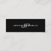 Elegant Monogram Modern Minimalist Plain Trendy Mini Visitekaartje (Voorkant)