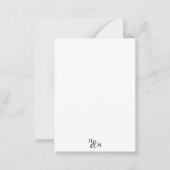 Elegant monogram modern minimalistisch budget notitiekaartje (Voorkant)