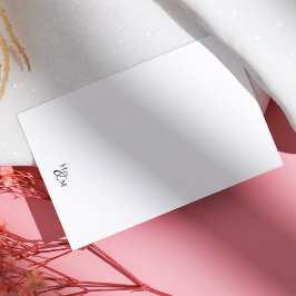 Elegant monogram modern minimalistisch budget notitiekaartje