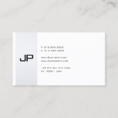 Elegant Monogram Modern Minimalistisch Gewoon plat Visitekaartje (Achterkant)