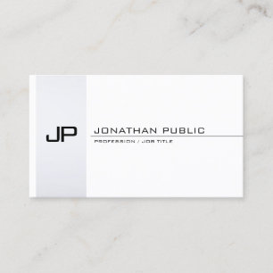 Elegant Monogram Modern Minimalistisch Gewoon plat Visitekaartje