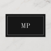 Elegant Monogram Modern Minimalistisch Visitekaartje (Achterkant)