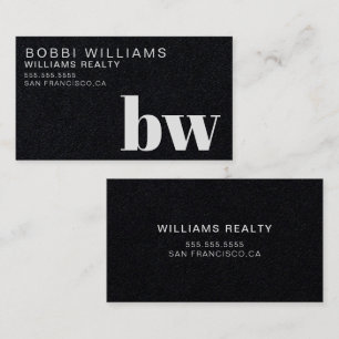 Elegant Monogram Modern Minimalistisch Visitekaartje