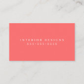 Elegant Monogram Modern Minimalistisch Visitekaartje (Achterkant)