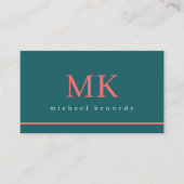 Elegant Monogram Modern Minimalistisch Visitekaartje (Voorkant)