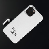 Elegant monogram modern minimalistisch zwart schri Case-Mate iPhone case
