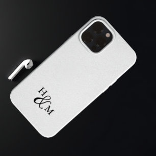Elegant monogram modern minimalistisch zwart schri Case-Mate iPhone case