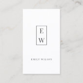 Elegant monogram Modern minimalistische profession Visitekaartje (Voorkant)