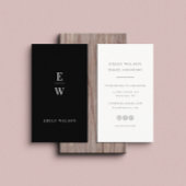 Elegant monogram Modern minimalistische profession Visitekaartje