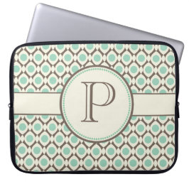 Elegant Monogram modern Patroon Laptop Bag Sleeve