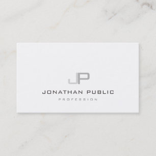 Elegant Monogram Modern Professional Minimalist Visitekaartje