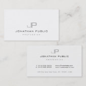 Elegant Monogram Modern Professional Minimalist Visitekaartje (Voorkant / Achterkant)