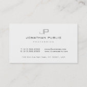 Elegant Monogram Modern Professional Minimalist Visitekaartje (Achterkant)