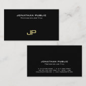 Elegant Monogram Modern Professional Plain Visitekaartje (Voorkant / Achterkant)