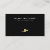 Elegant Monogram Modern Professional Plain Visitekaartje (Voorkant)