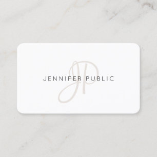 Elegant Monogram Modern Professioneel Gepersonalis Visitekaartje