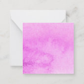 Elegant Monogram Modern Roze Waterverf Abstract Notitiekaartje (Achterkant)