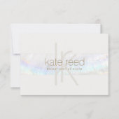 Elegant Monogram Modern Seashell Cadeaubon Bedankkaart (Voorkant)