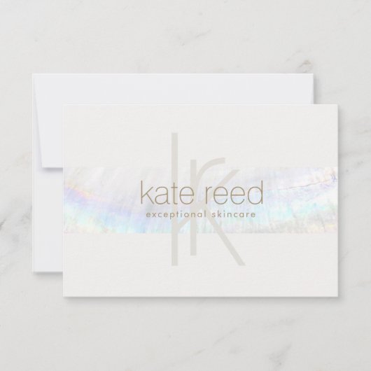 Elegant Monogram Modern Seashell Cadeaubon Bedankkaart (Voorkant)