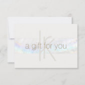 Elegant Monogram Modern Seashell Cadeaubon Bedankkaart (Voorkant)