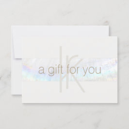 Elegant Monogram Modern Seashell Cadeaubon Bedankkaart