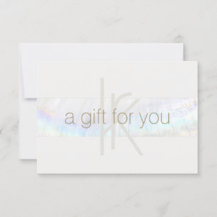 Elegant Monogram Modern Seashell Cadeaubon Bedankkaart