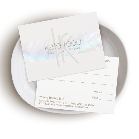 Elegant Monogram Modern Seashell Cadeaubon Bedankkaart