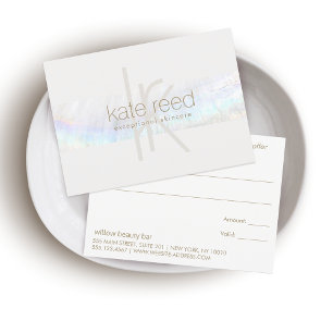 Elegant Monogram Modern Seashell Cadeaubon Bedankkaart