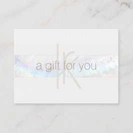 Elegant Monogram Modern Seashell Cadeaubon Visitekaartje