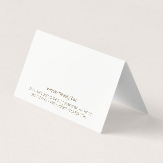 Elegant Monogram Modern Seashell Cadeaubon Visitekaartje (Achterkant)