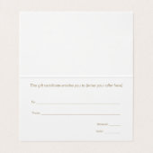 Elegant Monogram Modern Seashell Cadeaubon Visitekaartje (Binnenkant ongevouwen)