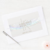 Elegant Monogram Modern Seashell Gift Certificate Rechthoekige Sticker (Envelop)