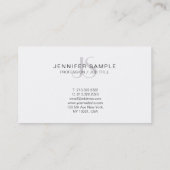 Elegant Monogram Modern Simple Chic Grafisch Trend Visitekaartje (Achterkant)