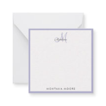 Elegant Monogram Modern Simple Girly Peri Paars