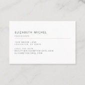 Elegant monogram modern snoep professioneel visitekaartje (Achterkant)