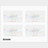 Elegant Monogram Modern Zeeschelp Certificaat  Rechthoekige Sticker (Vel)