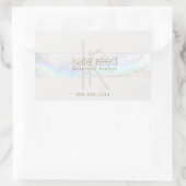 Elegant Monogram Modern Zeeschelp Certificaat  Rechthoekige Sticker (Tas)