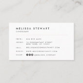 Elegant monogram moderne blush roze professional visitekaartje (Achterkant)