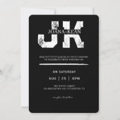 Elegant monogram moderne bruiloft kaart (Voorkant)